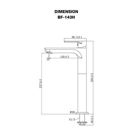 ก๊อกอ่างล้างหน้าเดี่ยว HANG BF-143H สีโครม_2