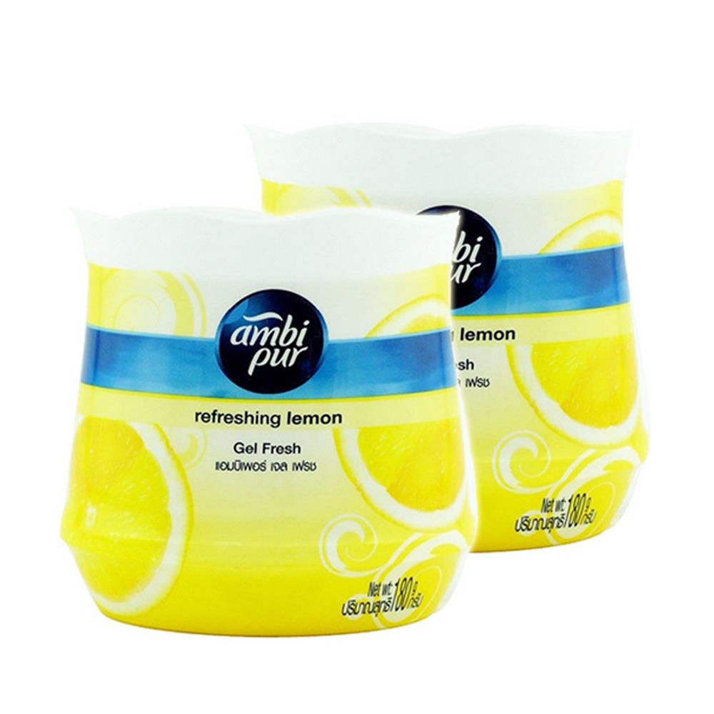 เจลปรับอากาศ AMBIPUR REFRESHING LEMON 180 กรัม แพ็กคู่