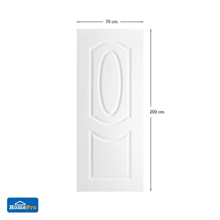 ประตูภายนอก UPVC AZLE ET02 70x200 ซม. สีขาว ไม่เจาะลูกบิด_5