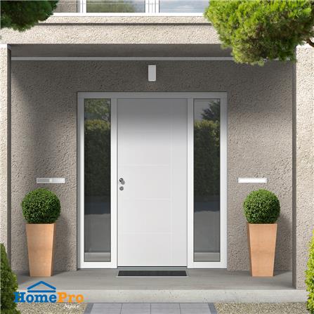 ประตูภายนอก UPVC AZLE MD6 80X200 ซม. สีขาว ไม่เจาะลูกบิด_3