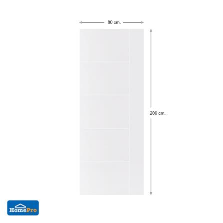 ประตูภายนอก UPVC AZLE MD6 80X200 ซม. สีขาว ไม่เจาะลูกบิด_5