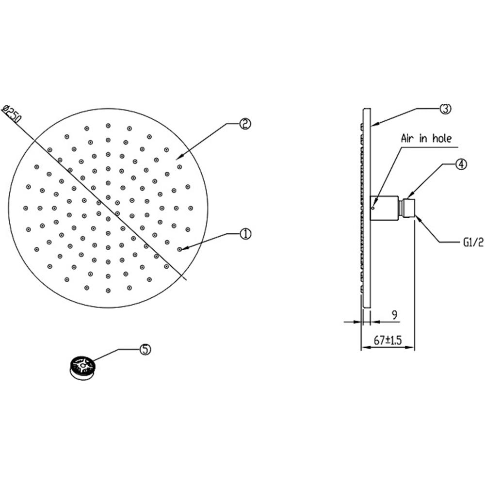 ฝักบัวก้านแข็ง AMERICAN STANDARD F40005-CHADY