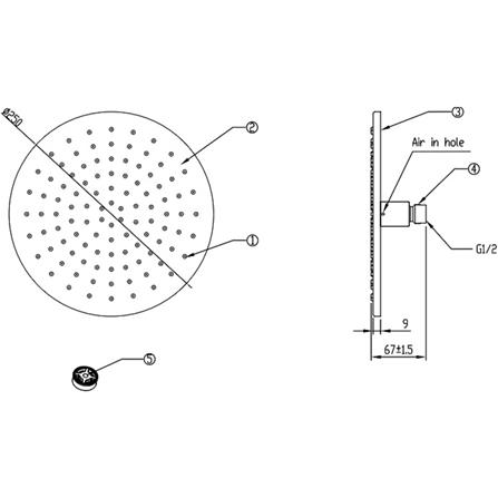 ฝักบัวก้านแข็ง AMERICAN STANDARD F40005-CHADY_1