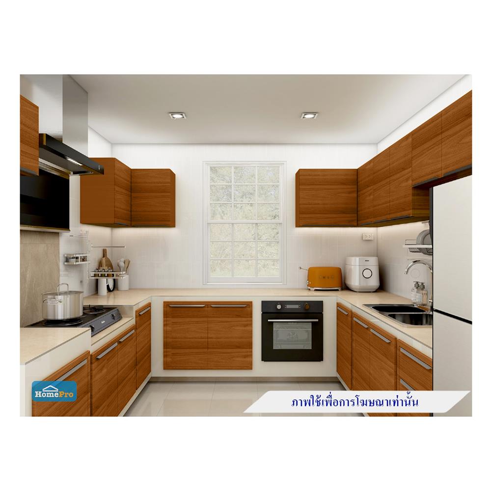 บานซิงค์คู่ KITZCHO GLOSSY 86x66 ซม. สีไม้สัก