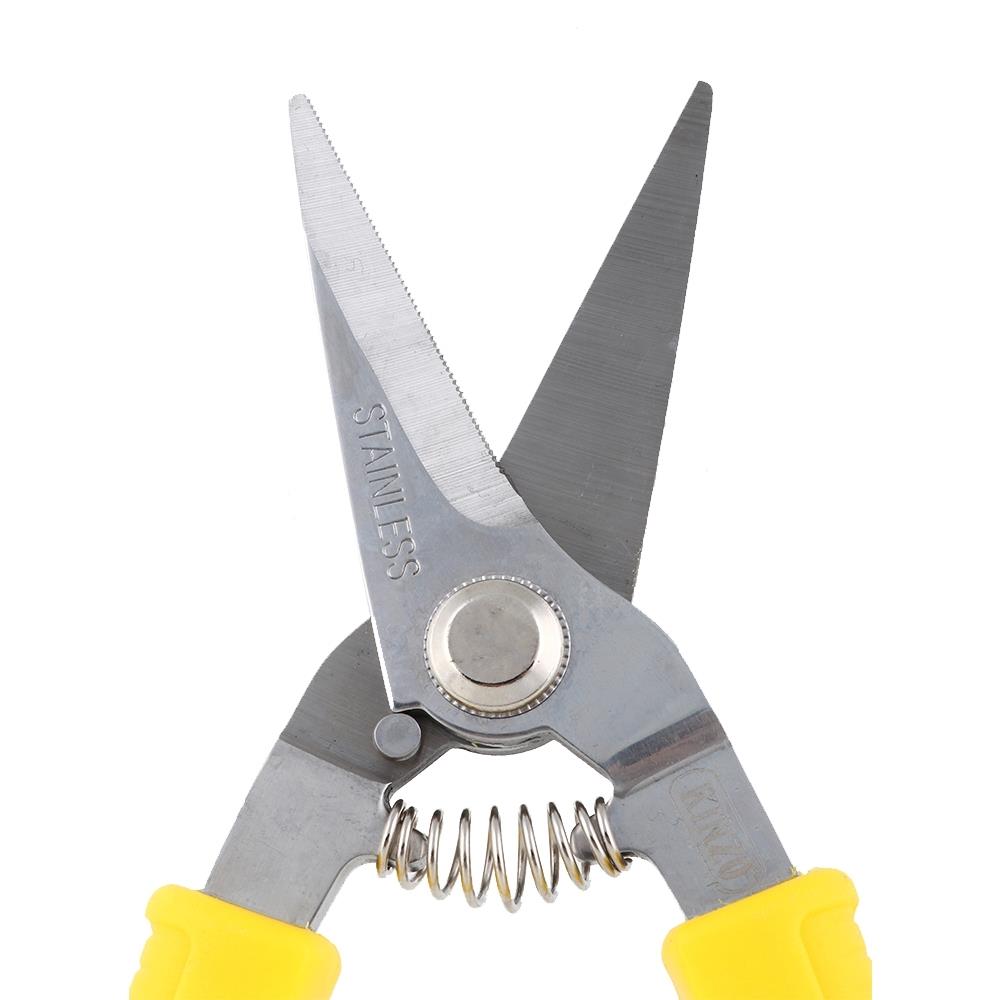 กรรไกรตัดแผ่นโลหะ สังกะสี ตัดตรง KINZO 8 นิ้ว