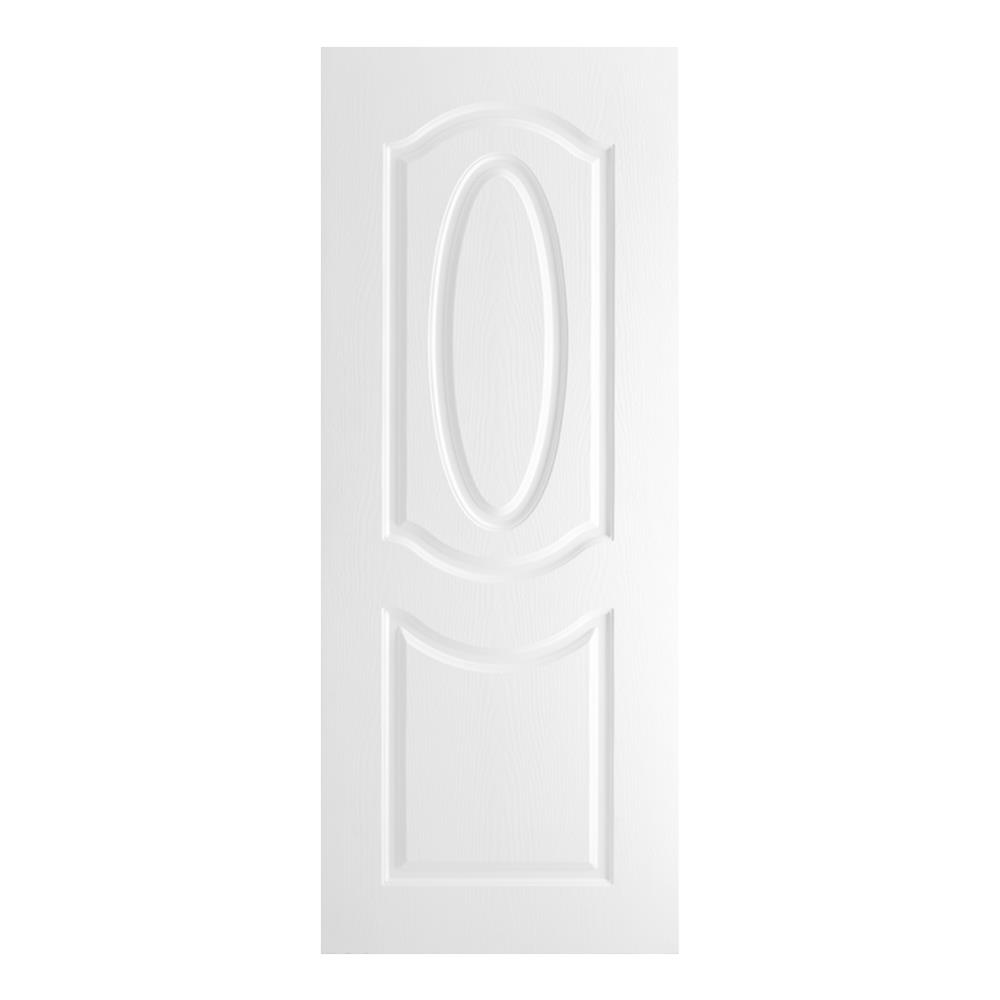 ประตูภายนอก UPVC AZLE ET02 80X200 ซม. สีขาว ไม่เจาะลูกบิด