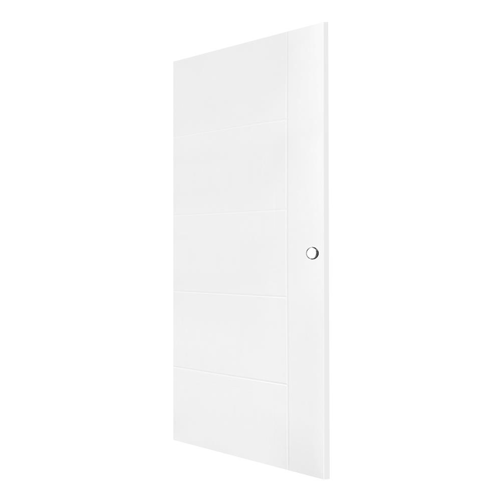 ประตูภายนอก UPVC เจาะลูกบิด AZLE LT-06W 80X200 ซม. สีขาว