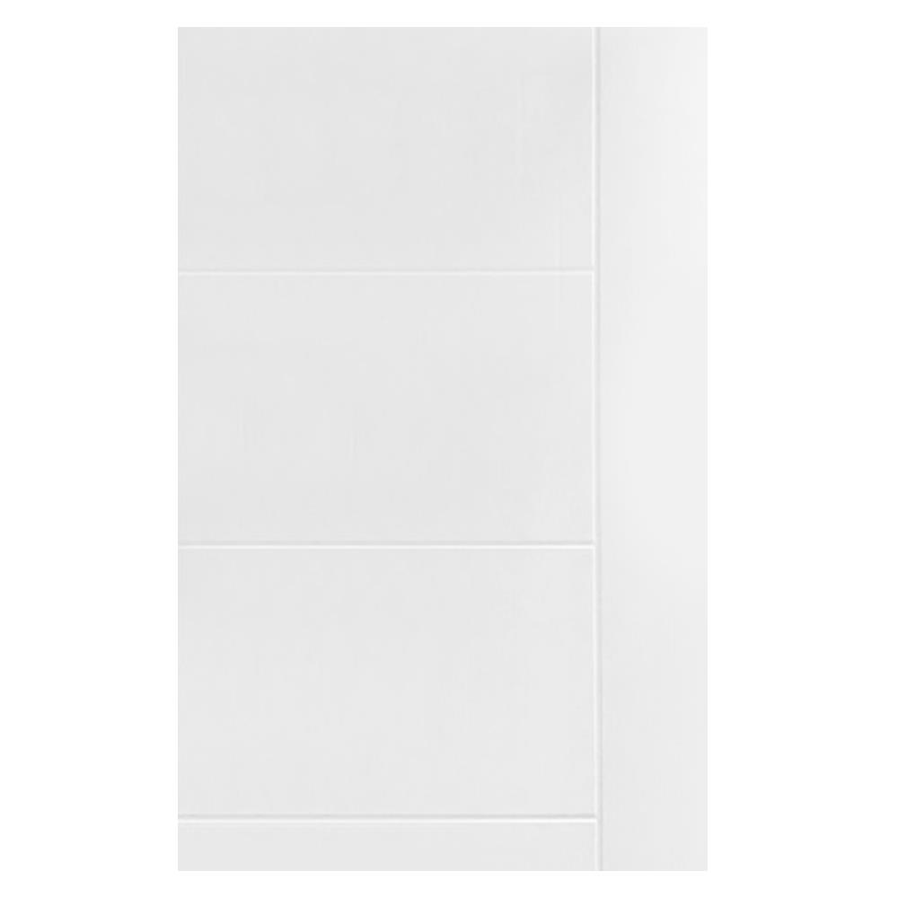 ประตูภายนอก UPVC เจาะลูกบิด AZLE LT-06W 80X200 ซม. สีขาว