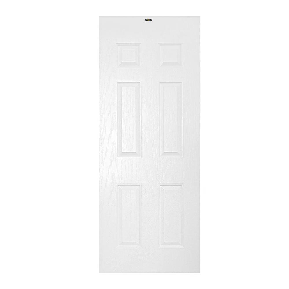 ประตูภายนอก UPVC AZLE ET-04 70x200 ซม. สีขาว ไม่เจาะลูกบิด