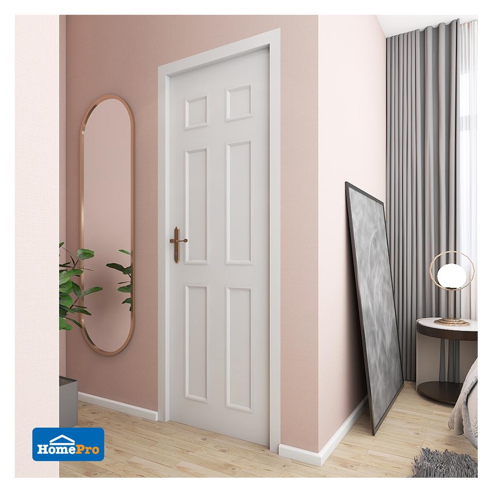 ประตูภายนอก UPVC AZLE ET-04 70x200 ซม. สีขาว ไม่เจาะลูกบิด