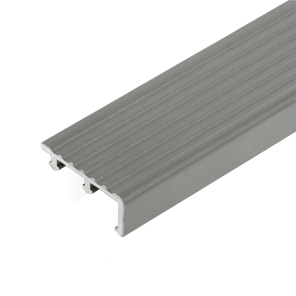 จมูกบันไดอะลูมิเนียม DP 5 ซม. x 2 ม. สีพาวเดอโค้ทเทาเข้ม