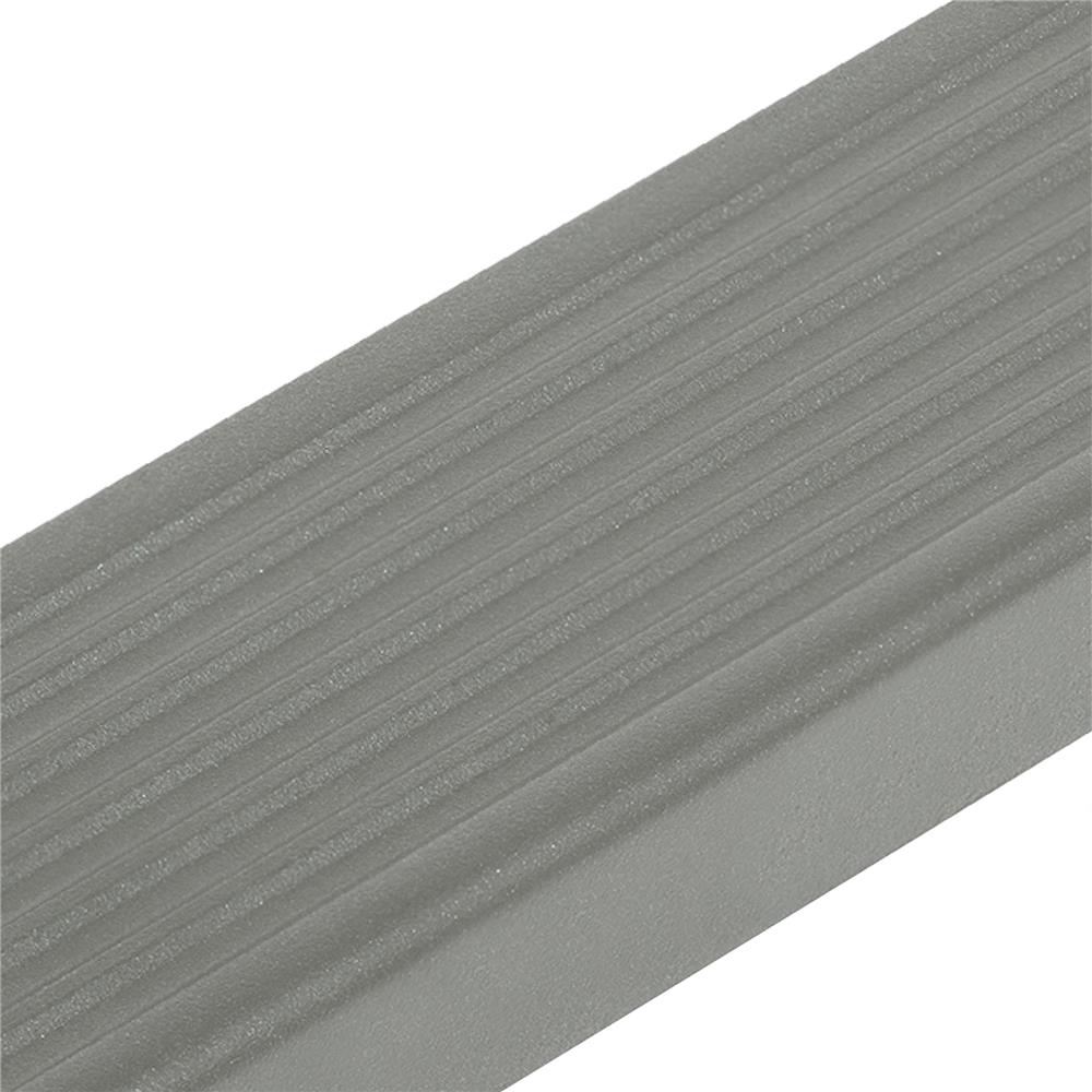 จมูกบันไดอะลูมิเนียม DP 5 ซม. x 2 ม. สีพาวเดอโค้ทเทาเข้ม