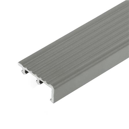 จมูกบันไดอะลูมิเนียม DP 5 ซม. x 2 ม. สีพาวเดอโค้ทเทาเข้ม_0