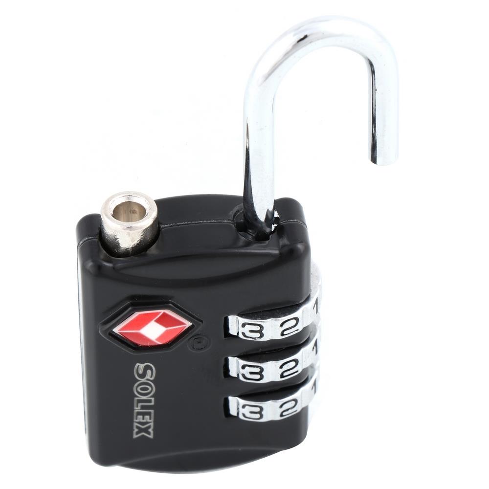 กุญแจรหัส SOLEX TSA 30 MM สีดำ