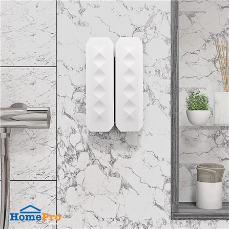 ที่กดสบู่ติดผนัง 2 ช่อง MOYA HSD-7016-2 สีขาว_3