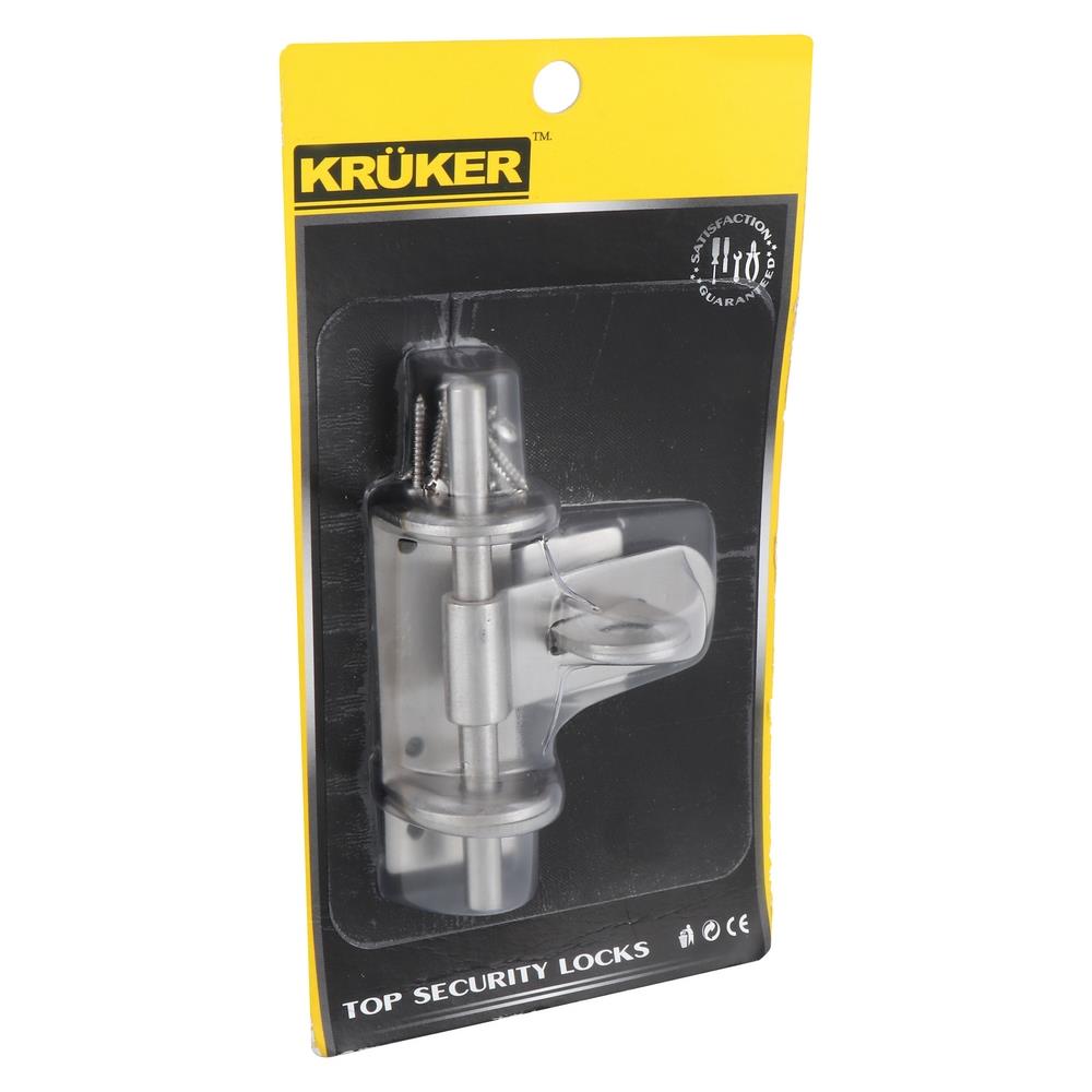 กลอนขวาง KRUKER 168 4 นิ้ว สีสเตนเลส