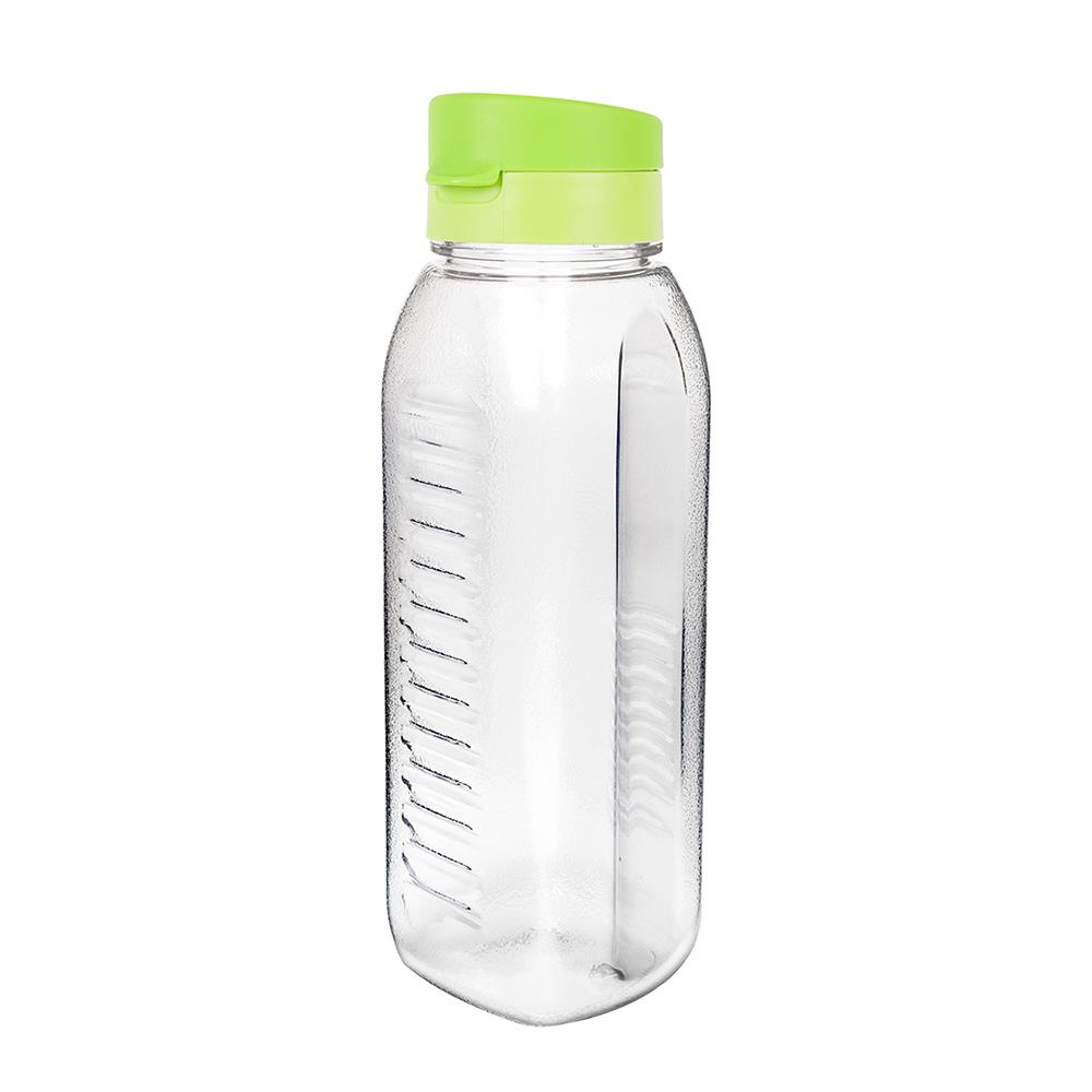 ขวดน้ำเหลี่ยมฝาเกลียว JCJ 1.2 ลิตร สีเขียว