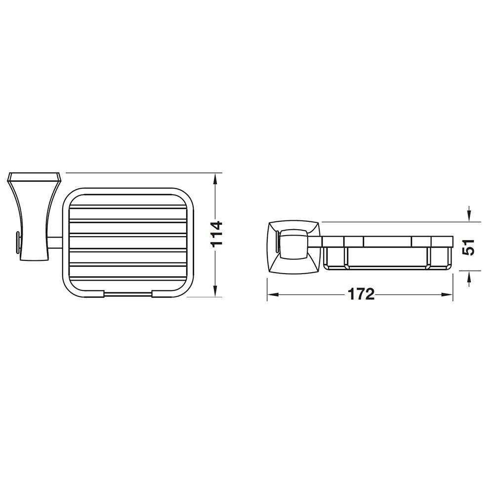 ที่ใส่สบู่ HAFELE 495.80.168 สีดำ