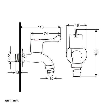 ก๊อกล้างพื้น 1 ทาง RASLAND RS KX579_4