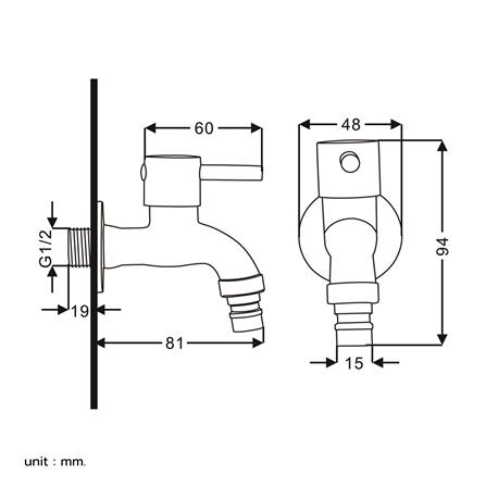 ก๊อกล้างพื้น 1 ทาง RASLAND RS KX569_4
