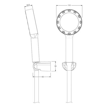 ชุดฝักบัวสายอ่อน 1 ระดับ HAFELE 495.60.660 สีดำ_1