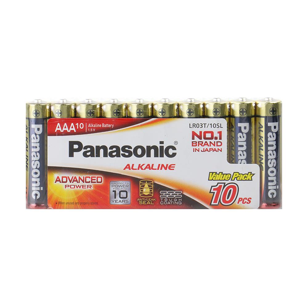 ถ่านอัลคาไลน์ PANASONIC AAA LR03T แพ็ก 10 ก้อน