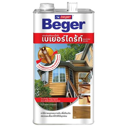 BEGERDRITE สูตรน้ำมัน สีชา 4L (ชนิดทา)