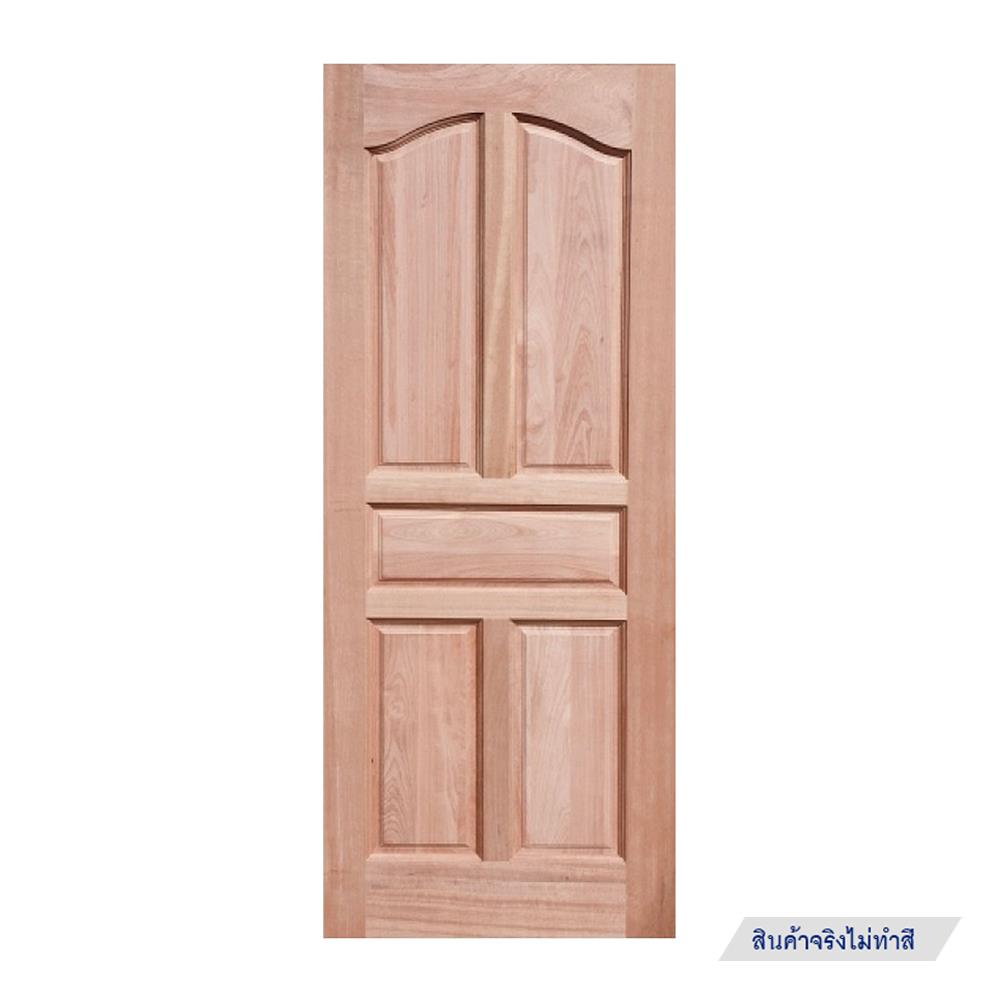 ประตูไม้สยาแดง N999 5 ฟักปีกนก 80X200 ซม. สีธรรมชาติ
