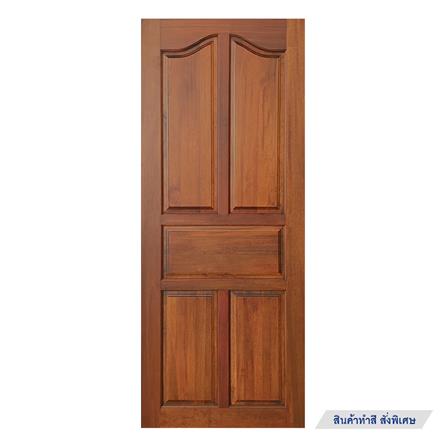 ประตูไม้สยาแดง N999 5 ฟักปีกนก 80X200 ซม. สีธรรมชาติ_1