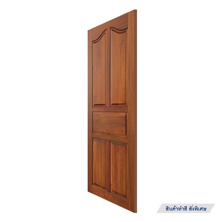ประตูไม้สยาแดง N999 5 ฟักปีกนก 80X200 ซม. สีธรรมชาติ_2