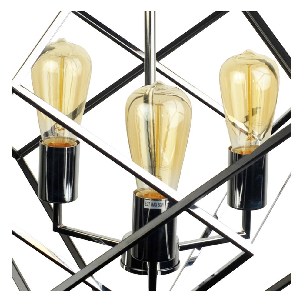 ไฟช่อ L&E 01-02577 สีทอง/เงิน 3 หัว