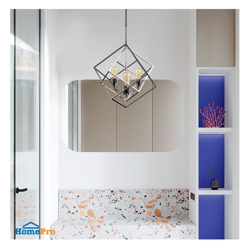 ไฟช่อ L&E 01-02577 สีทอง/เงิน 3 หัว