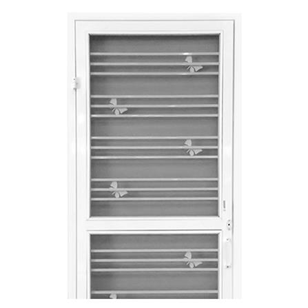 ประตูเหล็ก+มุ้ง S.D.BRILLIANT 87x208 ซม._1