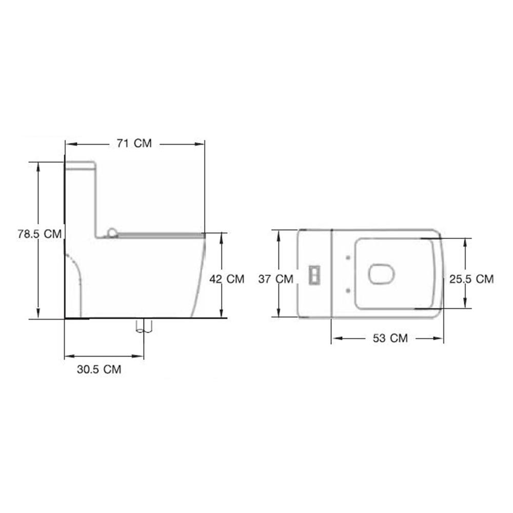 สุขภัณฑ์ 1 ชิ้น MOYA 332 3/6L สีขาว