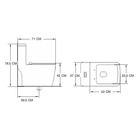 สุขภัณฑ์ 1 ชิ้น MOYA 332 3/6L สีขาว_3