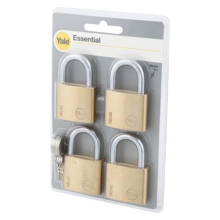 กุญแจคีย์อะไลท์ YALE YE1/40/122/4 40 มม. สีทองเหลือง (แพ็ก 4 ชิ้น)_2