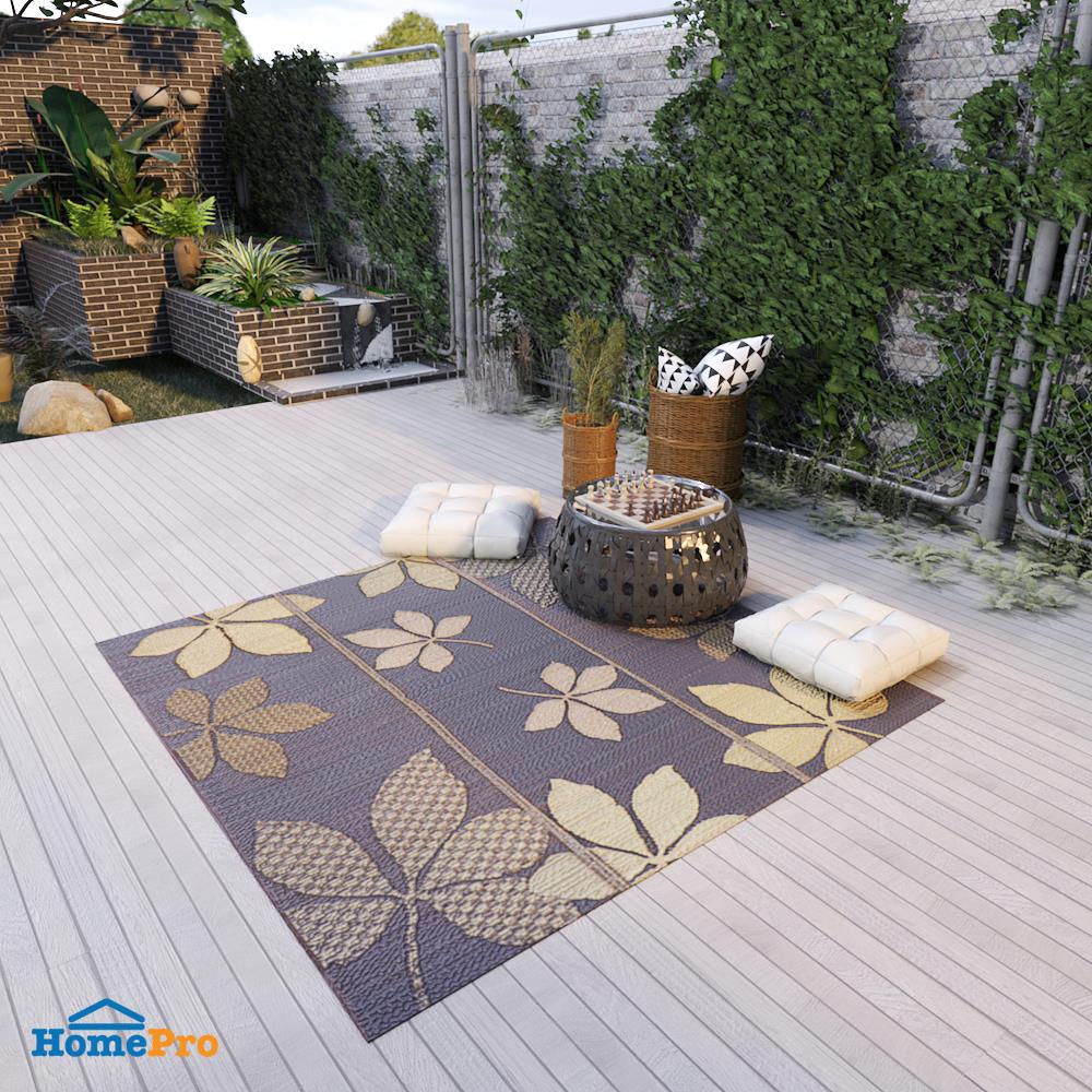 เสื่ออเนกประสงค์ HOME LIVING STYLE CORINA 180X180 ซม. สีน้ำตาลเข้ม