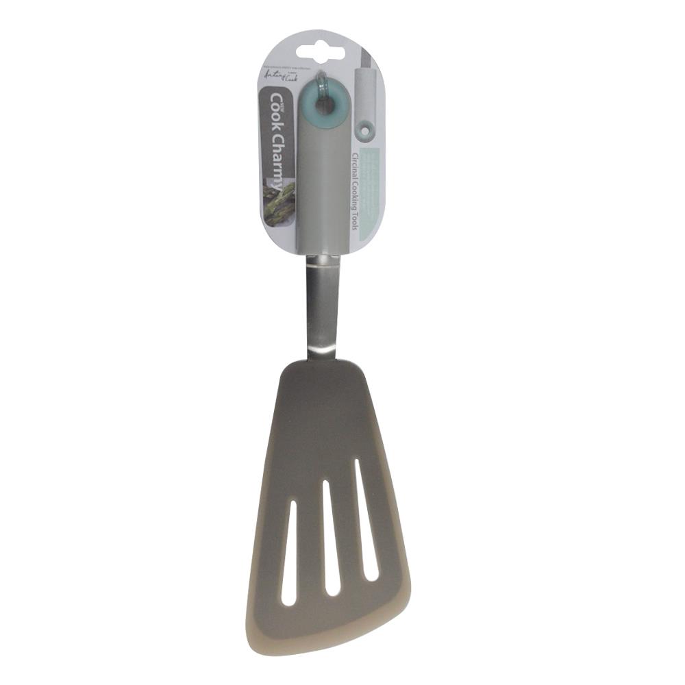 ตะหลิวมีร่องเหลี่ยม COOK CHARMY LB7806CC สีเทา