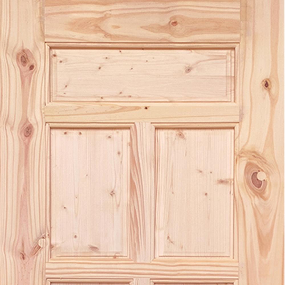 ประตูไม้สนนิวซีแลนด์ MODERN DOORS CE-07 80X200 ซม. สีธรรมชาติ ไม่เจาะลูกบิด