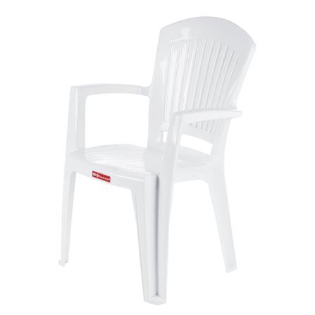 เก้าอี้พลาสติก SUPERWARE VEGA ARMCHAI สีขาว