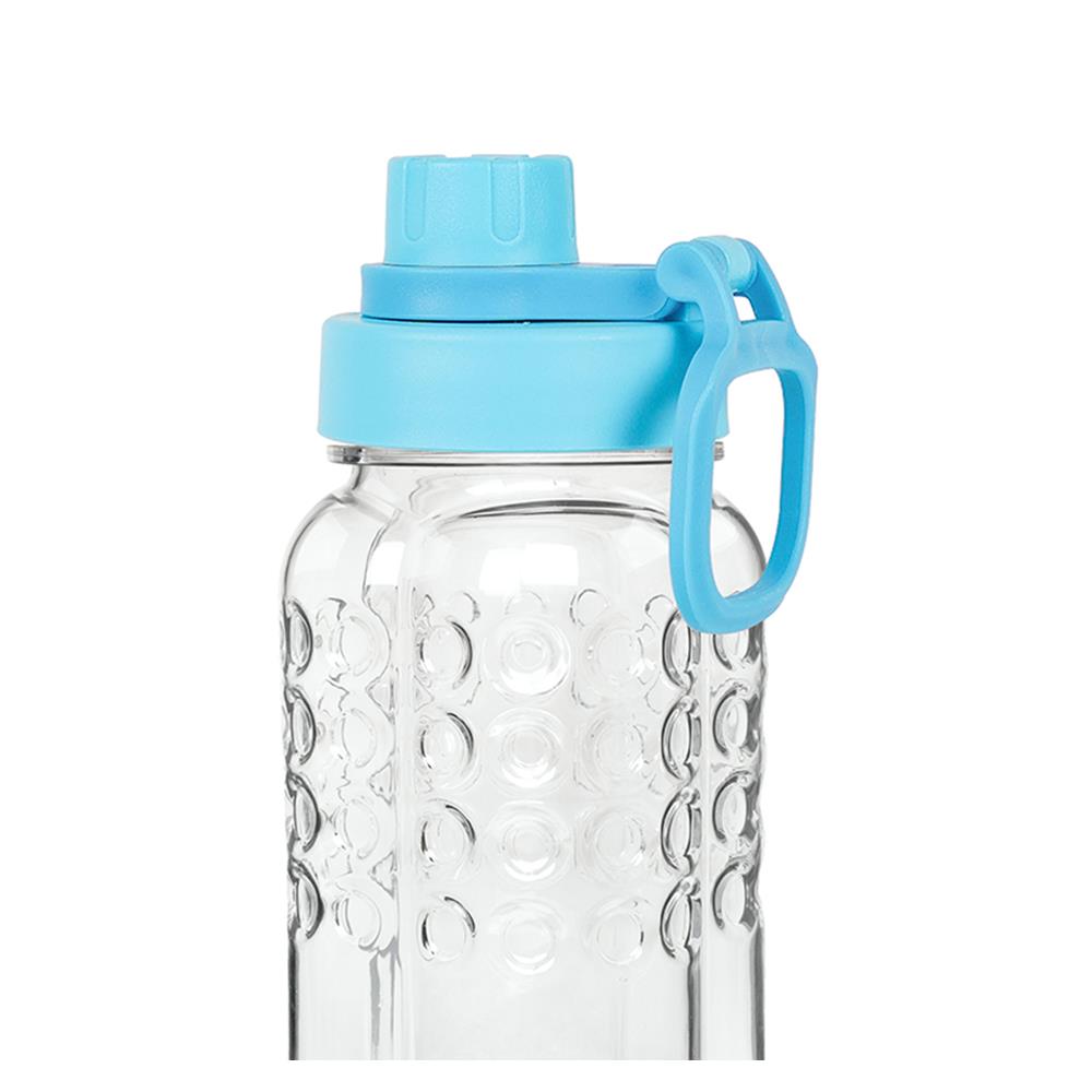 ขวดน้ำ PET 0.6 ลิตร JCJ เหลี่ยม 3216 สีฟ้า