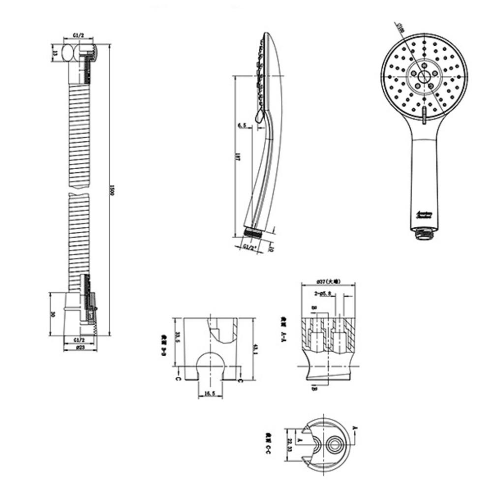 ชุดฝักบัวสายอ่อน 3 ระดับ AMERICAN STANDARD F46306-CHADYHS สีโครม