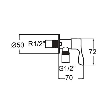 วาล์วฝักบัว 1 ทาง AMERICAN STANDARD F21033-CHADY สีโครม_3