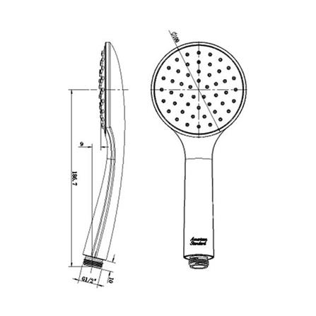 ชุดฝักบัวสายอ่อน 1 ระดับ AMERICAN STANDARD F46103-CHADYHS สีโครม_1