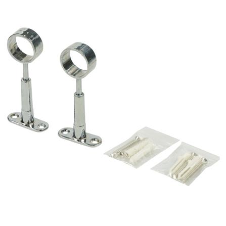 ตัวรับท่อปรับได้ BY TORA 1 นิ้ว สีนิกเกิล แพ็ก 2 ชิ้น