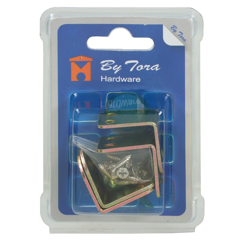 ฉากเหล็ก 3 รู BY TORA 25X30X34X2 มม. สีนิกเกิ้ล