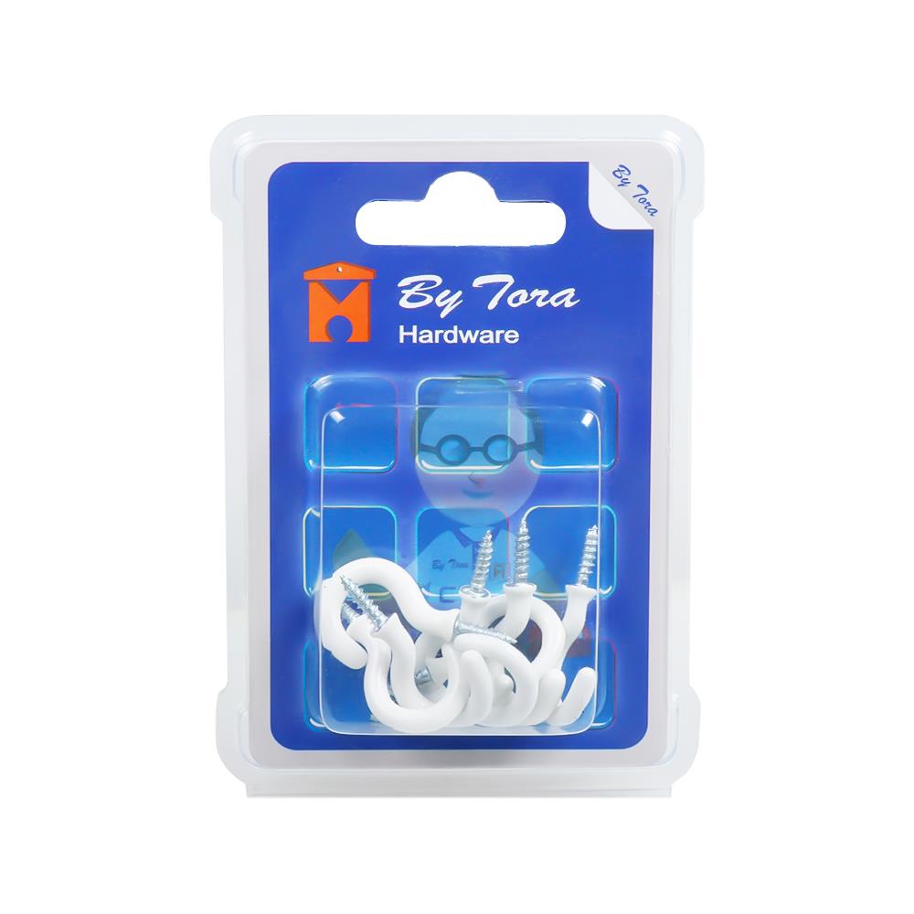 ตะขอตัวซี PVC BY TORA 1" 8 ตัว
