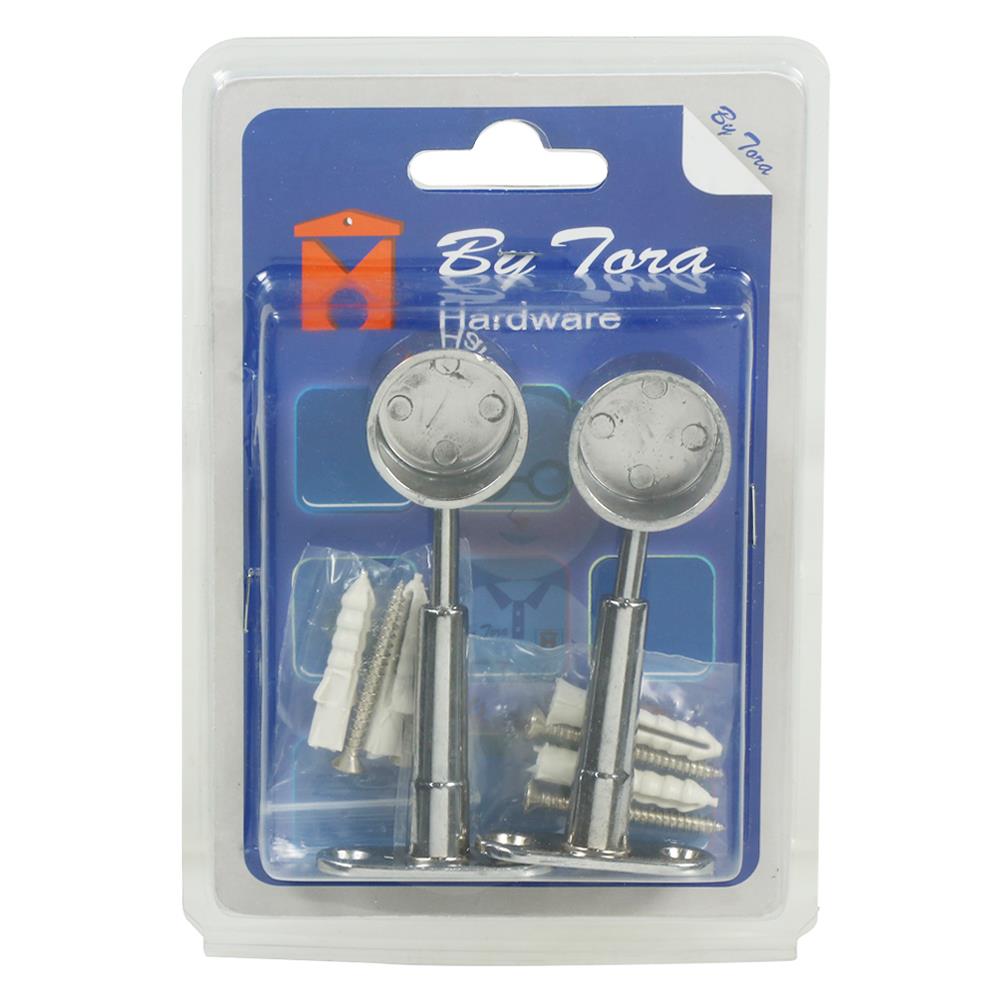 ตัวรับท่อปรับได้ BY TORA 1 นิ้ว สีนิกเกิล แพ็ก 2 ชิ้น