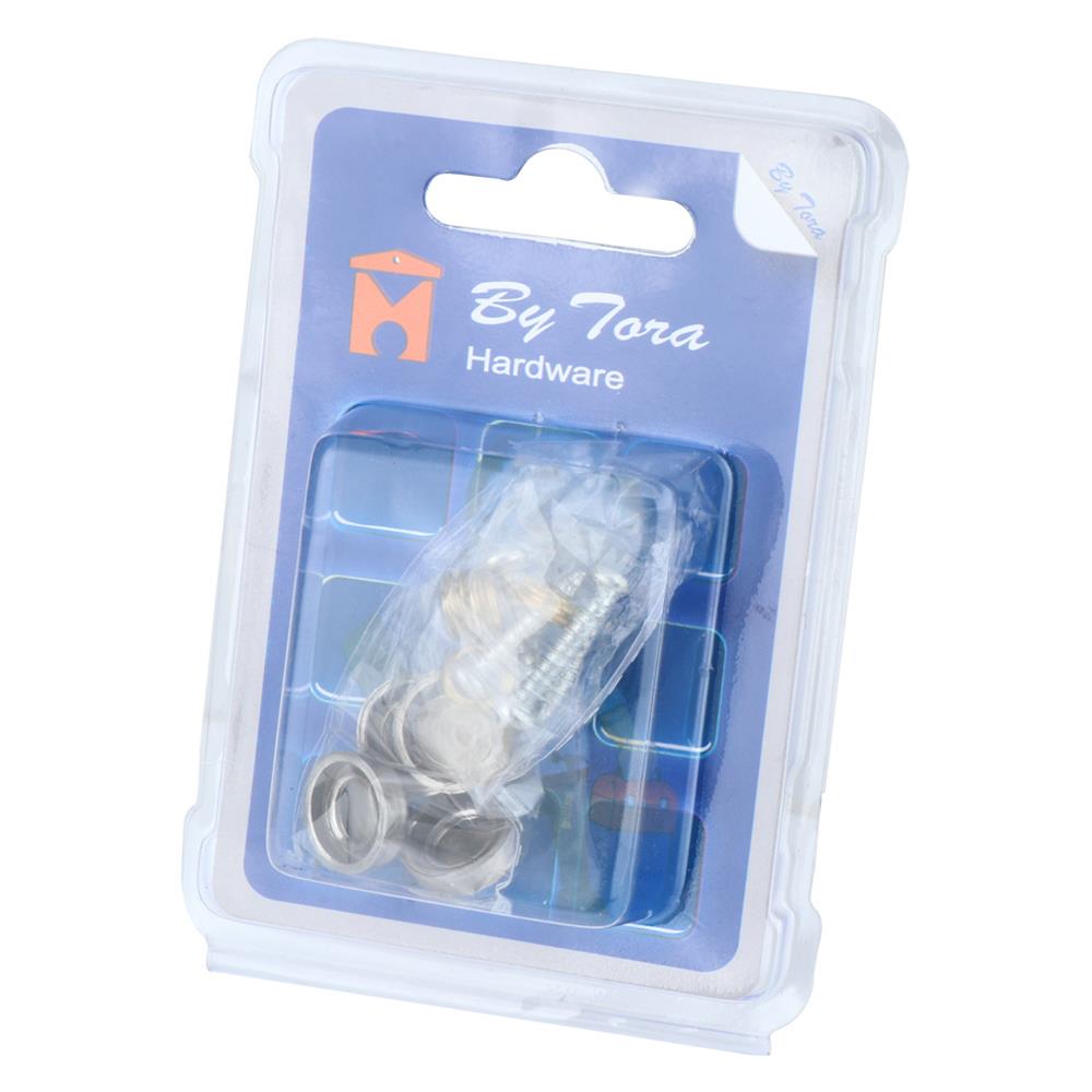 ตัวยึดกระจกสแตนเลส 4 ตัว BY TORA MSSA-16-4 16MM สีสเตนเลส