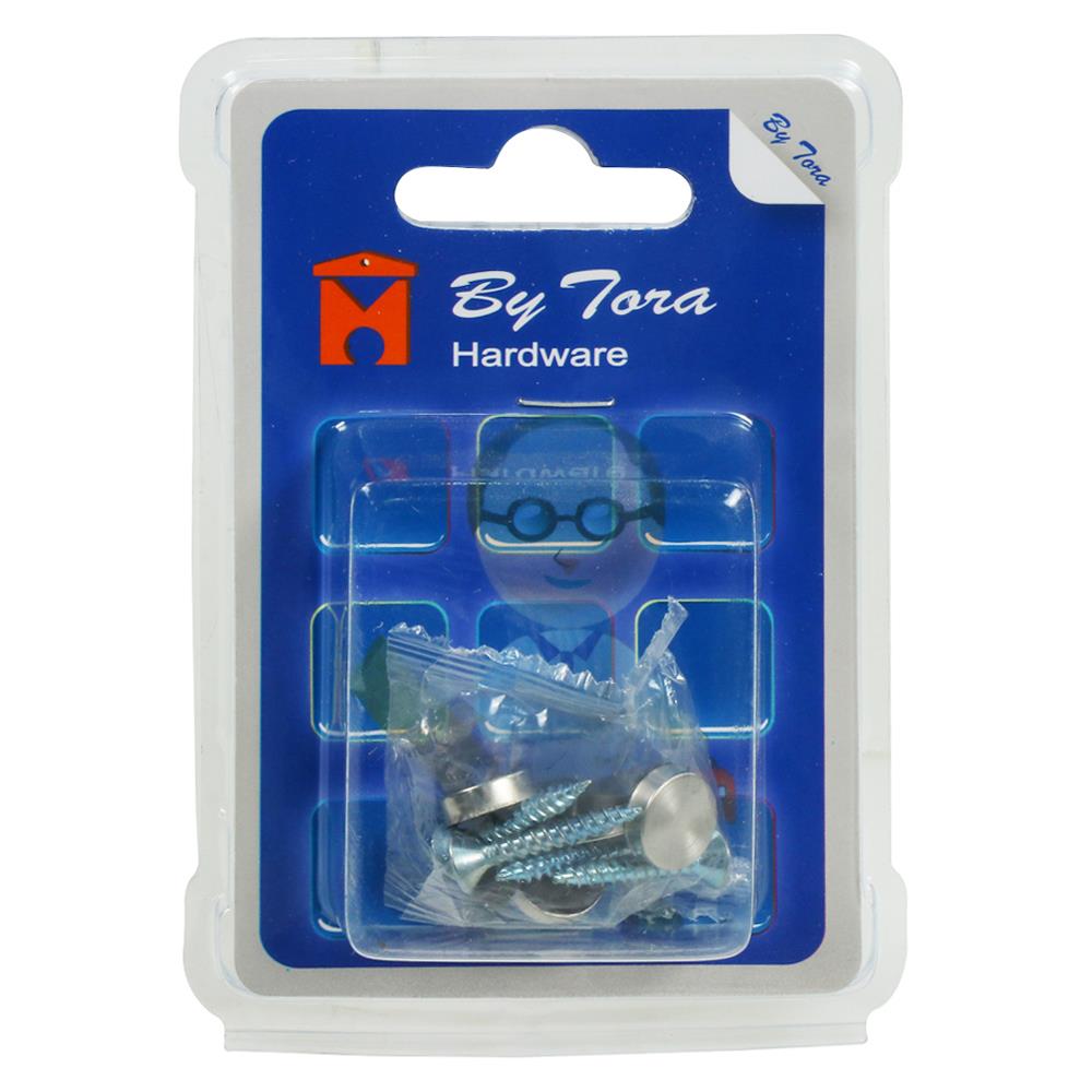 ตัวยึดกระจกสแตนเลส 4ชุด BY TORA MSSA-12-4 12MM สีสเตนเลส